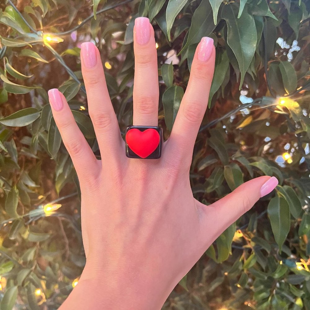 Acrylic ring "HEART"❤️ - Picture 2 of 5